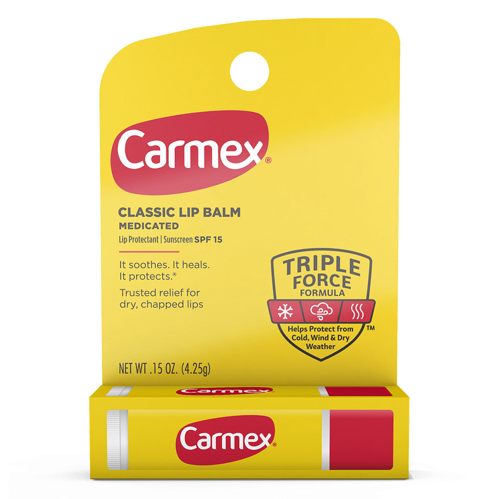 Carmex Original Medicated Lip Balm, 0.15 Oz, 12 Ea